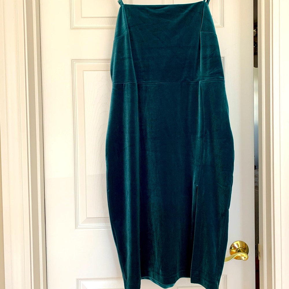 Express Velvet Green Dress